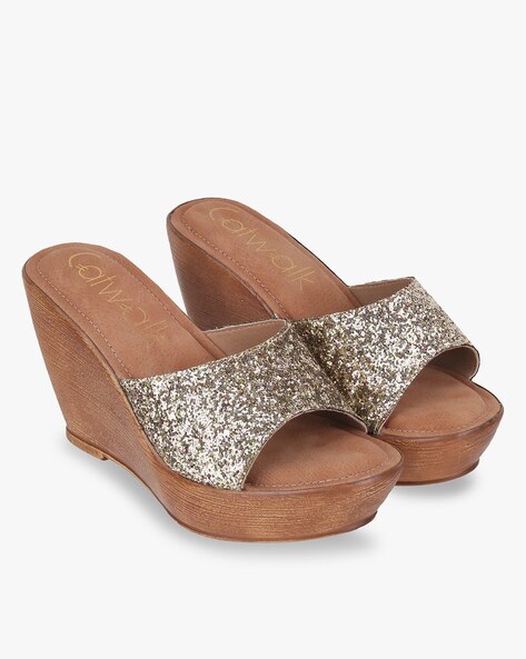 Buy Bronze Heeled Sandals for Women by Curiozz Online | Ajio.com