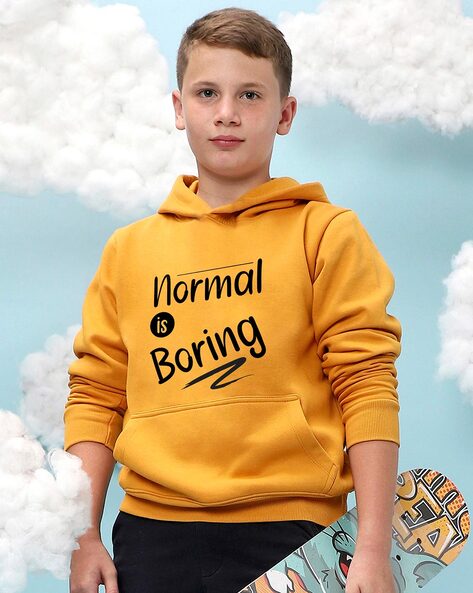 Boys mustard sales hoodie