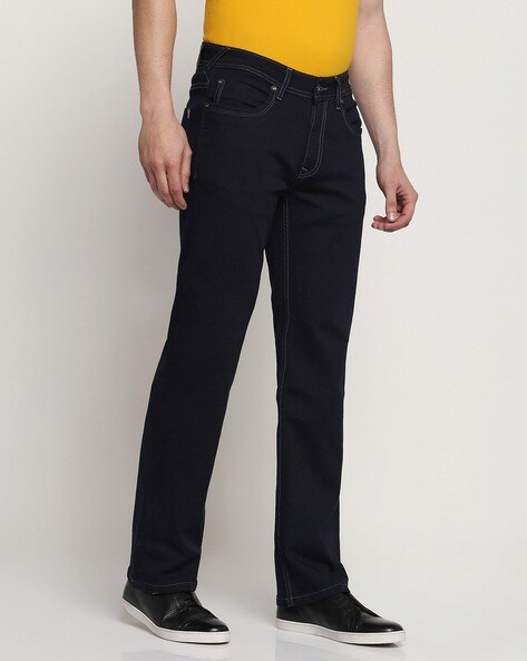 Straight Fit Jeans with 5-Pocket Styling