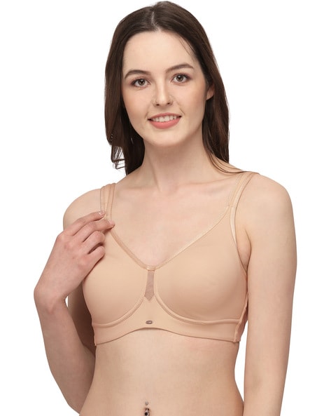 Buy SOIE Women's Full Coverage Seamless Cup Non-Wired Bra -Black online