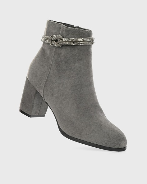 Grey low cut clearance boots