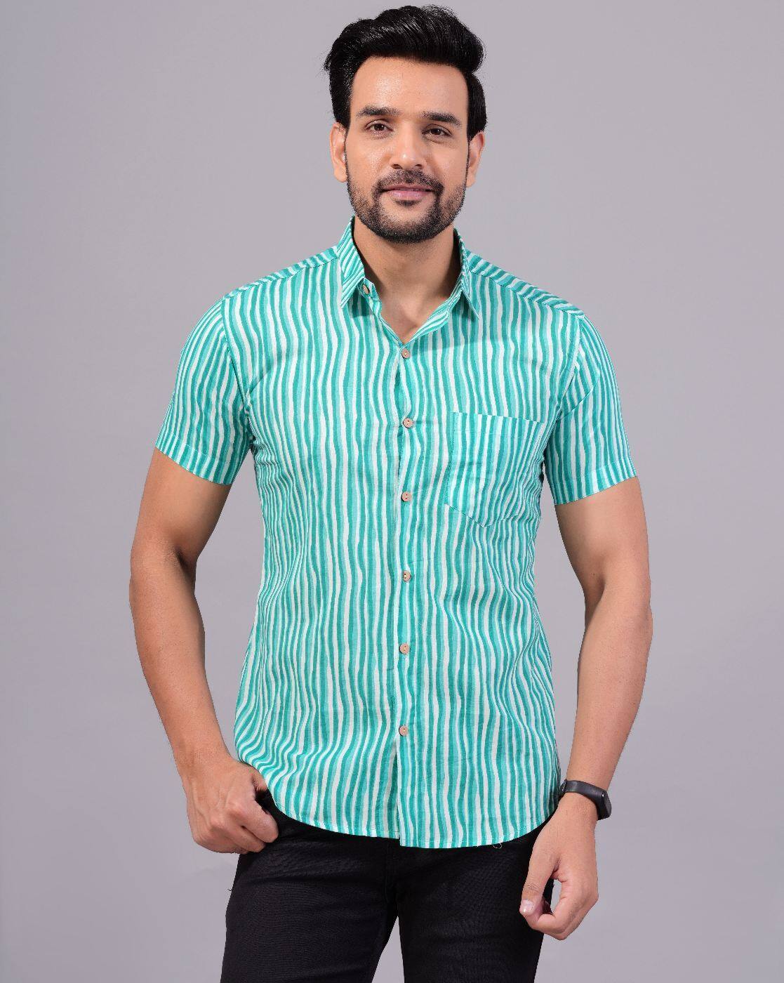 Buy Indie Picks Men Striped Regular Fit Shirt Online | Ajio.com