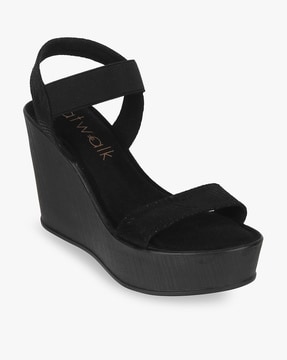 Little girl black on sale wedges