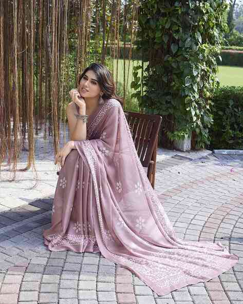 Buy Lycra Party Wear Saree In Onion Pink Color Online - SARV05260 | Andaaz  Fashion