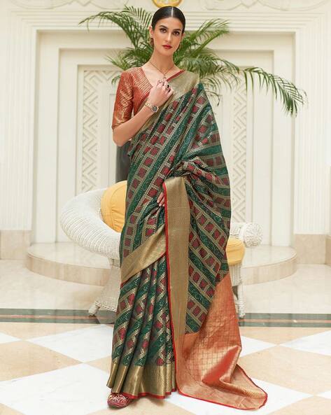 Marvellous Green Coloured Woven Festive Wear Banarasi Silk Saree