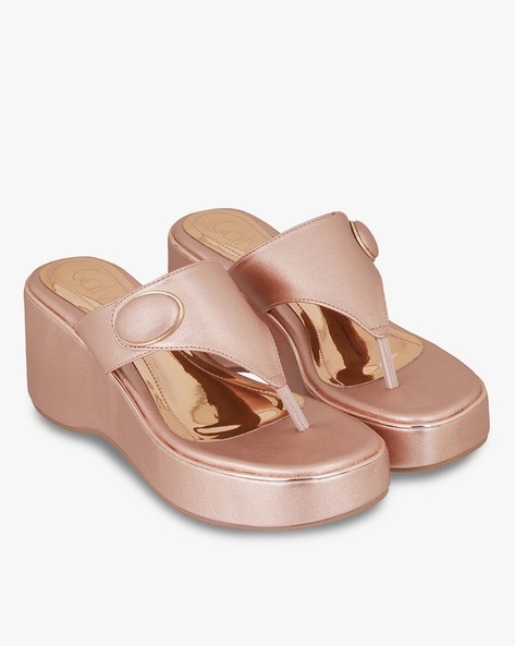 Rose gold best sale platform wedges