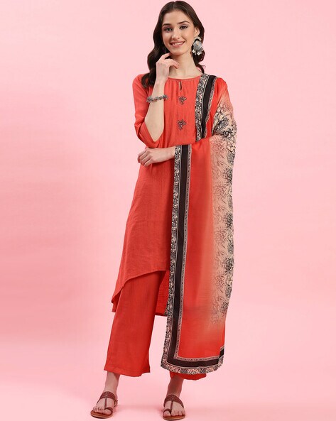 Buy RIYA SHREE GARMENT Unstitched HandloomHandloom Suit Set for Women with  Dupatta | Salwar Suit Dress Material for Women | Dress Material Fabric |  Top - 2.5 M, Bottom - 2.5 M,