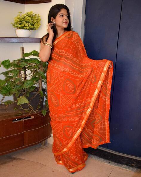 Buy Peachmode Printed Bhagalpuri Georgette Multicolor Sarees Online @ Best  Price In India | Flipkart.com