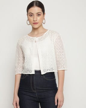 unaone Women Floral Lace Regular Fit Shrug-picture-50