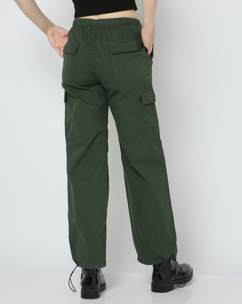 Bronte Low Rise Cargo Pants in 2-Tone Khaki Green - Glue Store