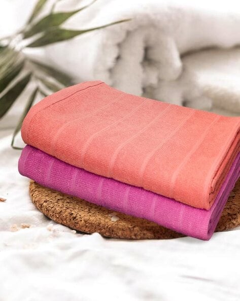 Coral pink online towels