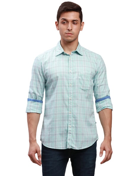 Parx Men Checked Slim Fit Shirt