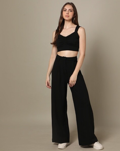 Crop Top & V-wrap Waist Leggings Co-Ord Set