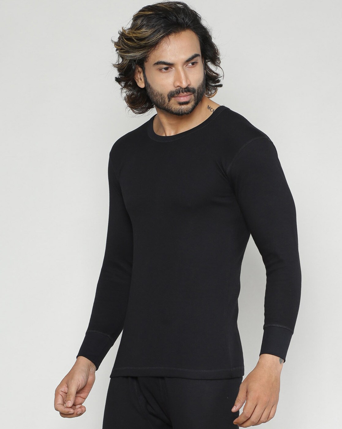 Buy Lux Inferno Men Cotton Thermal Top - Grey Online at Low Prices