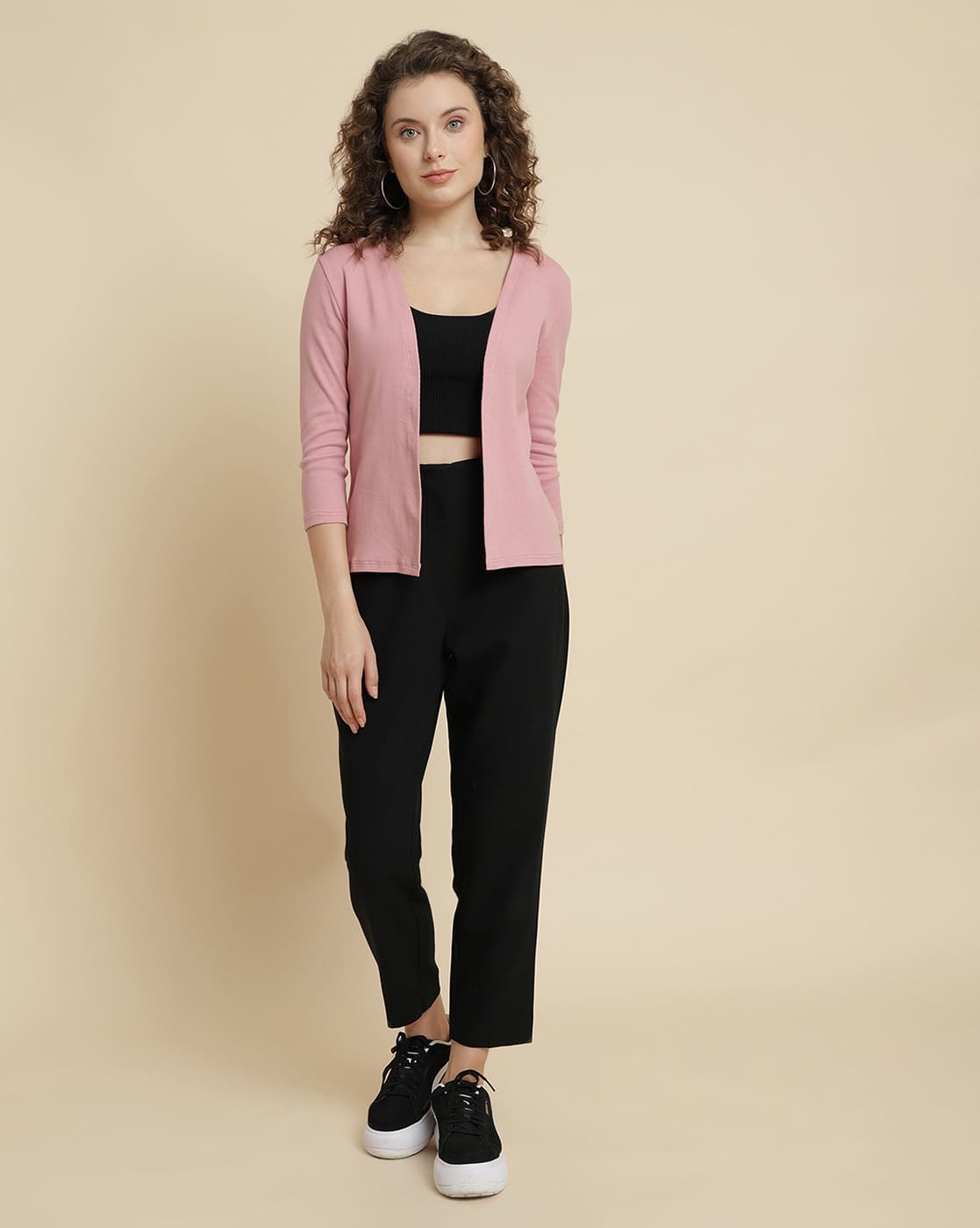 peach shrug cardigan