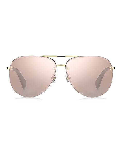 Kate Spade Sicilia/g/s Sunglasses Red Gold / Slvr Mr Sh Brwn in Pink | Lyst