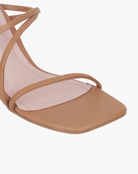 Beige discount strappy heels