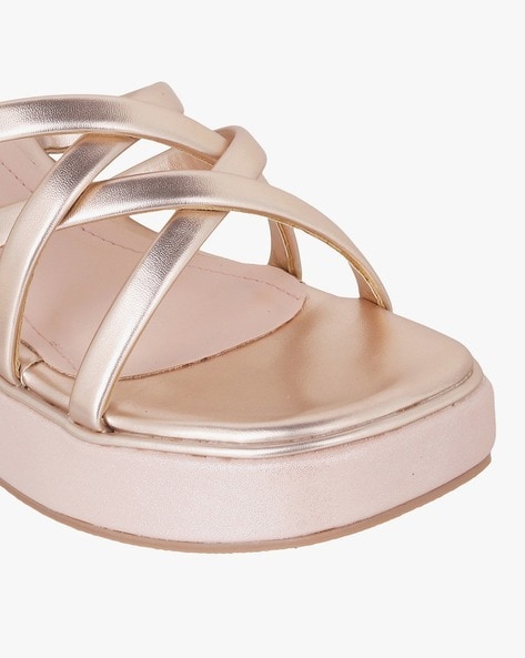 12 Wholesale Womens Platform Sandals Dress Color Rose Gold Size 5-10 - at -  wholesalesockdeals.com