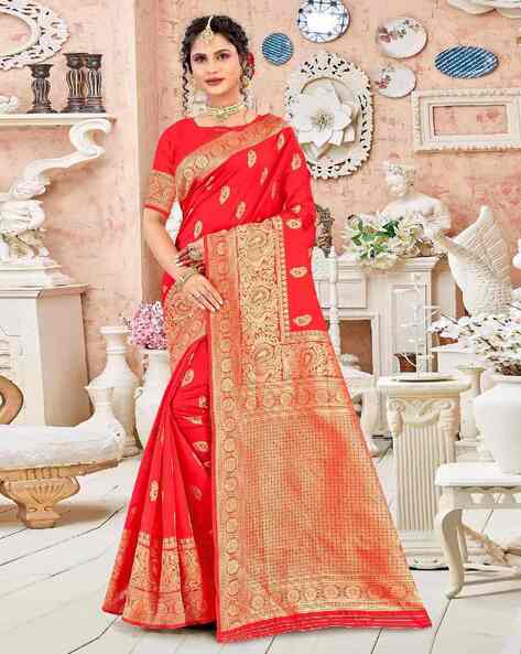 Buy Ethnic Junction Women's Woven Art Silk Saree With Blouse Piece Online  at Best Prices in India - JioMart.