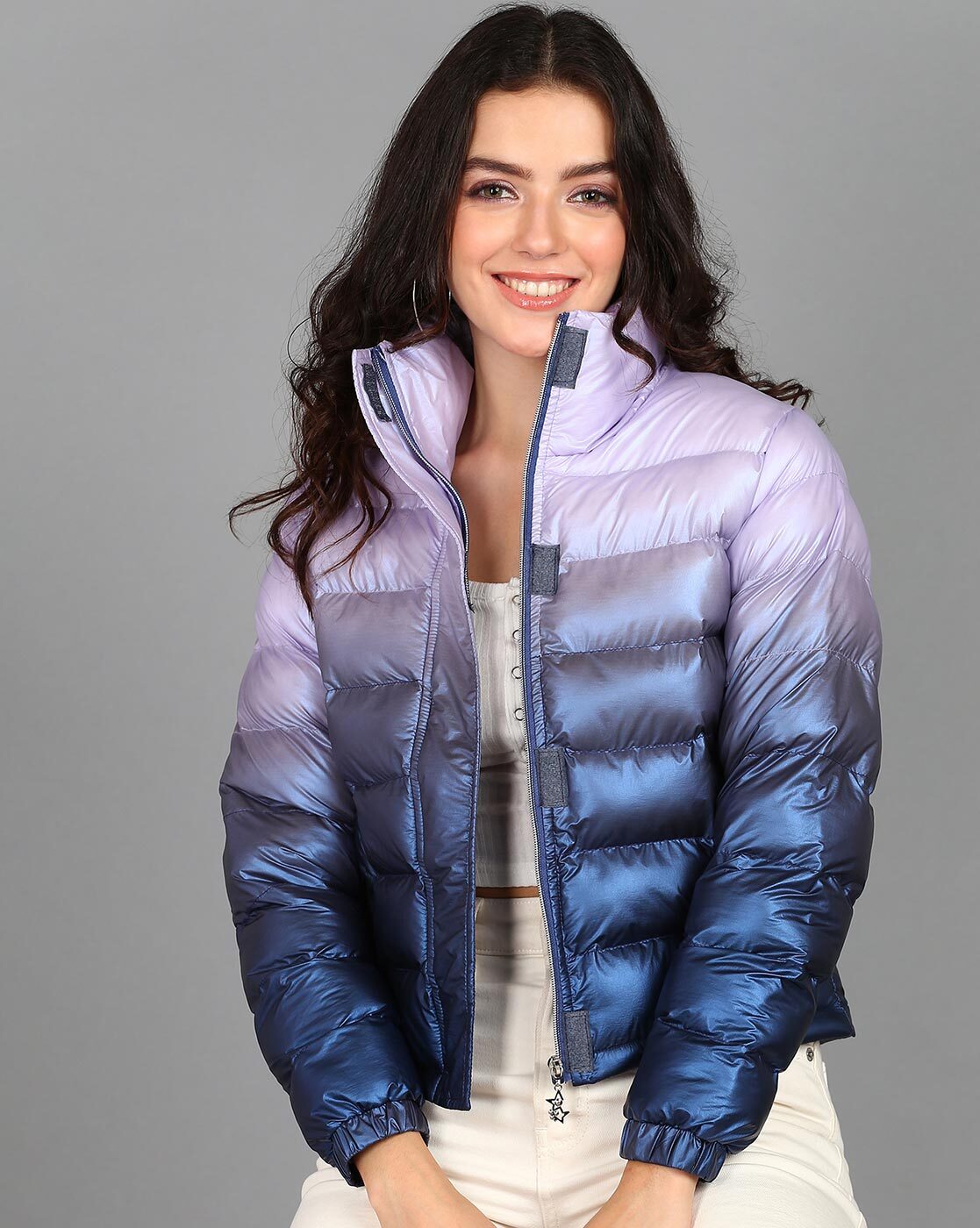 Buy online Lavender Cropped Biker Jacket from jackets and blazers and coats  for Women by Merlot for ₹2320 at 60% off | 2024 Limeroad.com