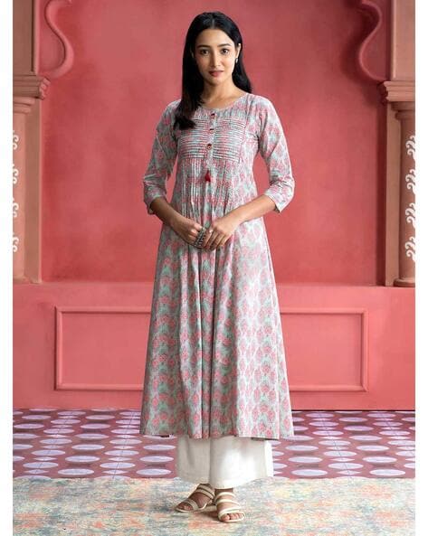 Kaya Strawberry Wholesale Short Flare Kurti Collection - textiledeal.in