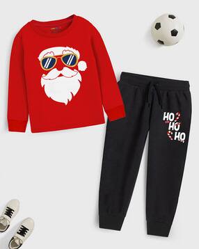 trampoline Boys Graphic Print Pants & T-Shirt Set-picture-18