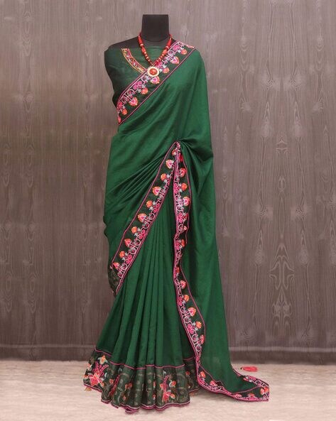 Maroon Woven Jacquard Saree