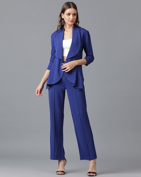 Blue Pant suits for Women