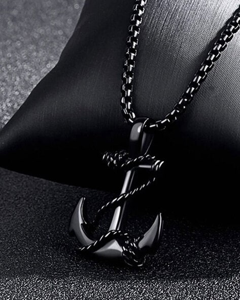 Men Silver-Plated Anchor Chain