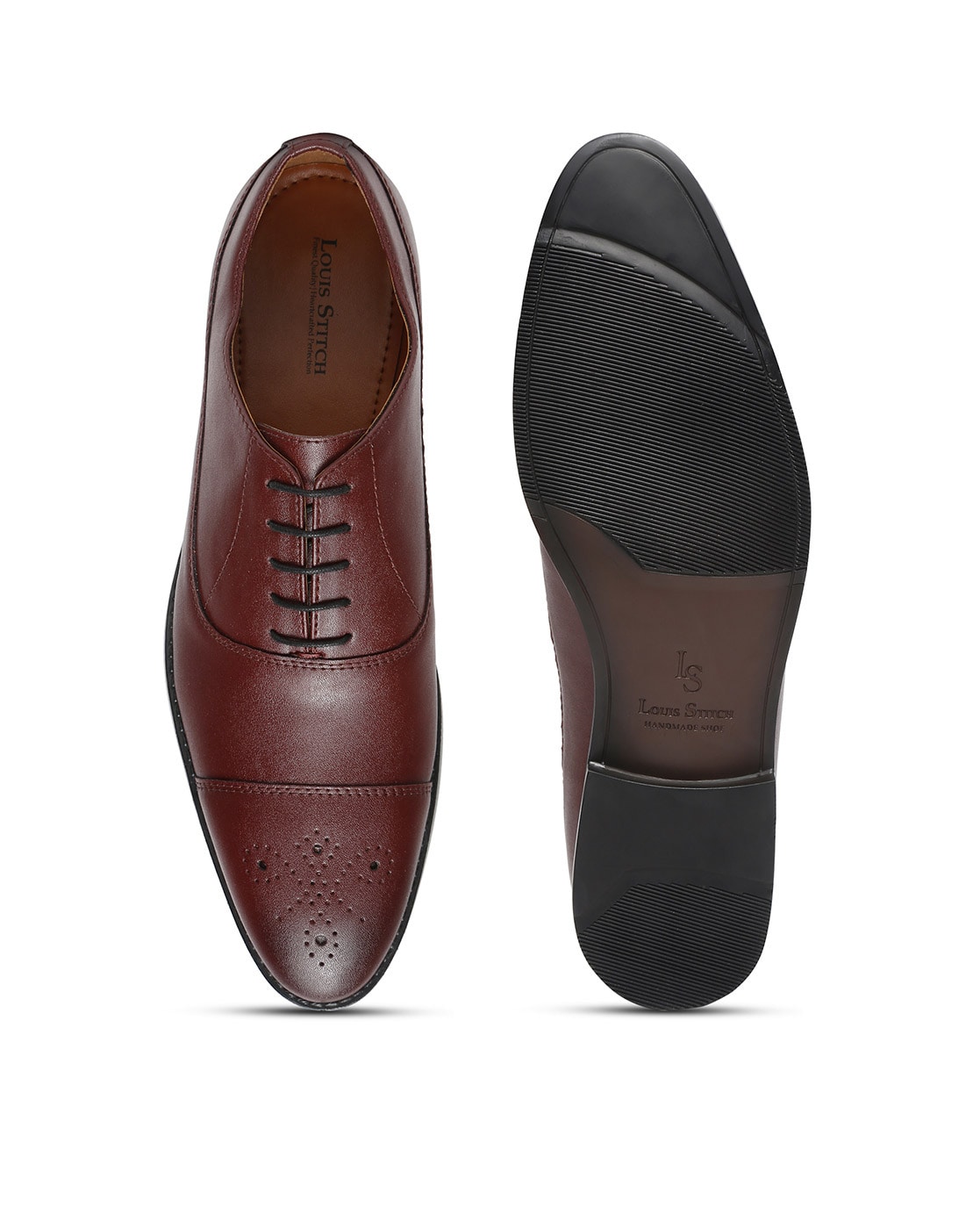 Buy online Maroon Leather Slip On Ons from Formal Shoes for Men by Louis  Stitch for ₹4999 at 62% off