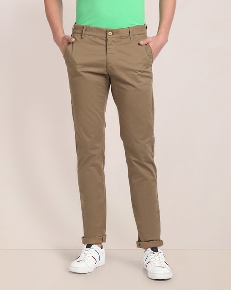 Buy U.S. Polo Assn. Flat Front Solid Casual Trousers - NNNOW.com