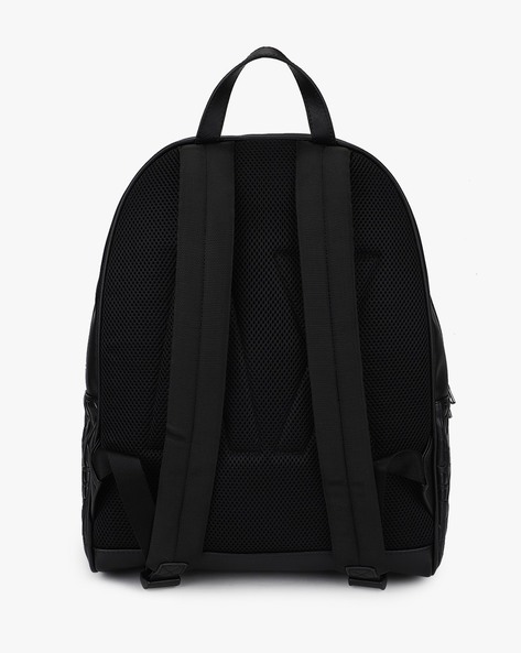 Armani exchange black online backpack