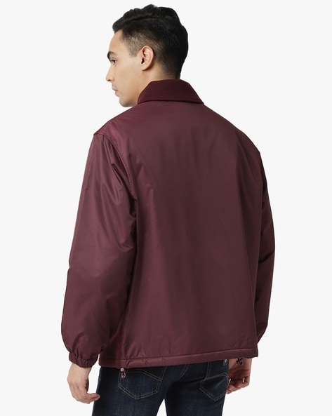 Coach on sale jacket burgundy