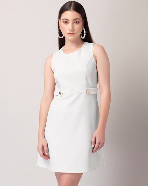 Faballey Women Round-Neck A-Line Dress