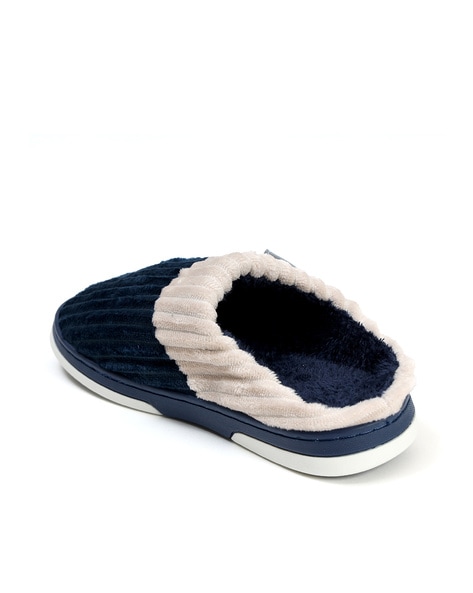 Navy mule slippers online womens