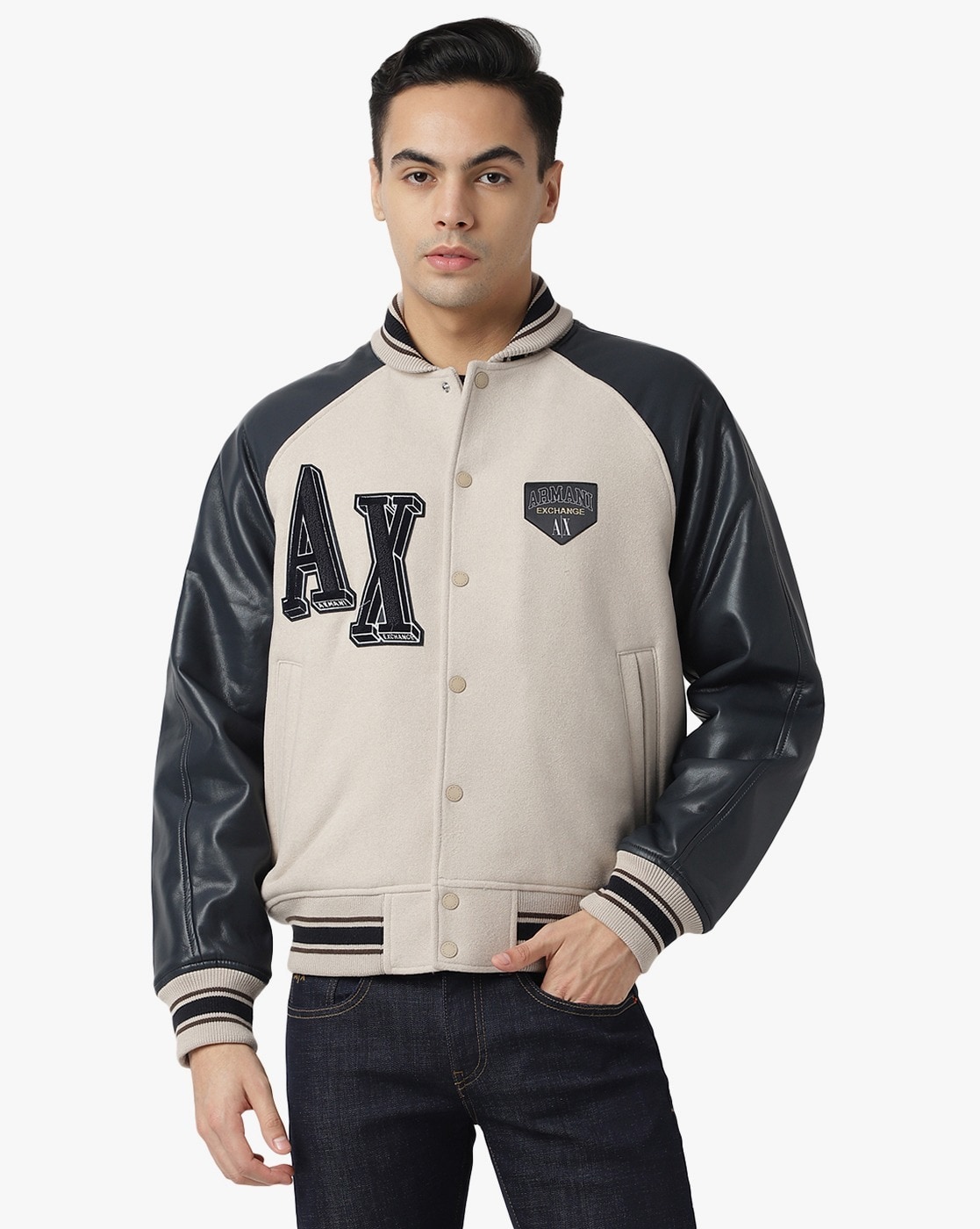 Armani exchange 2025 varsity jacket