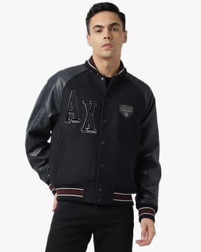 Buy ARMANI EXCHANGE Regular Fit Varcity Jacket Online | Ajio.com