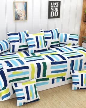 homefab india 180 TC Geometric Print 8-Piece Single Diwan Set-picture-23