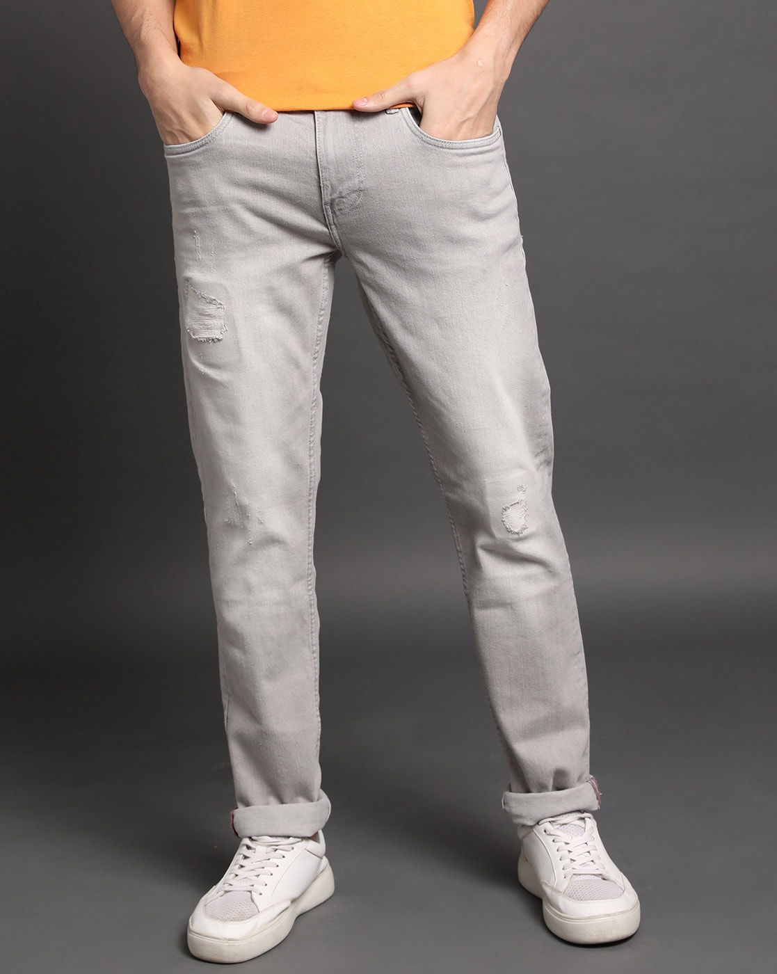 Buy White Super Slim Fit Denim Deluxe Stretch Jeans Online at Muftijeans