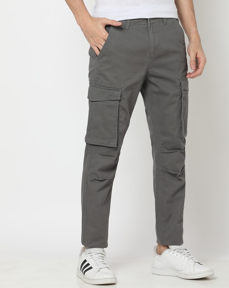Buy Men Blue Super Slim Fit Solid Flat Front Casual Trousers Online -  857838 | Louis Philippe