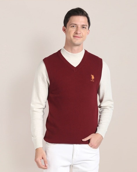 Polo v neck sales vest