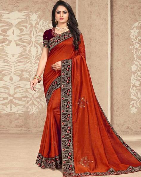 Red Woven Banarasi Silk Saree