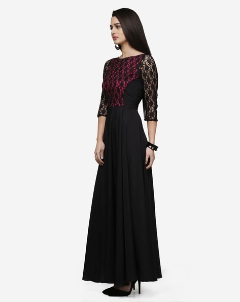 Boat neck hotsell net gown