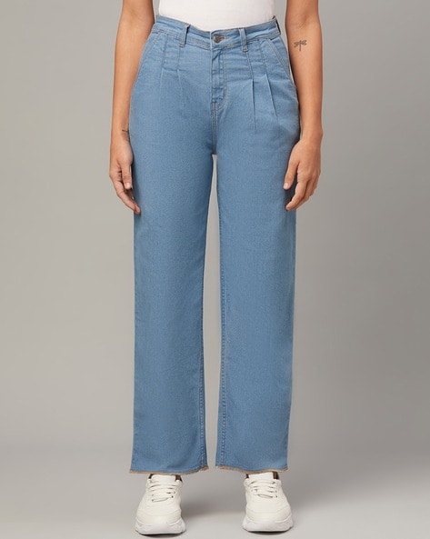 Buy STRAIGHT-LEG LIGHT BLUE JEANS for Women Online in India