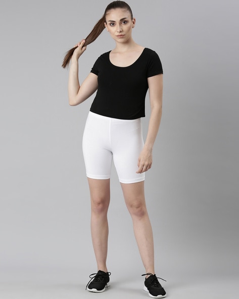 White bike shorts discount women