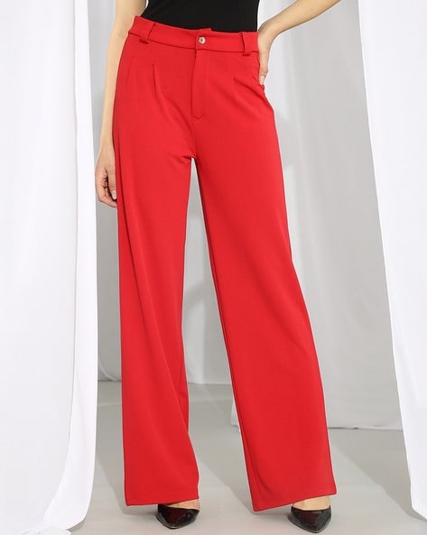 Buy Red Trousers & Pants for Women by KOTTY Online