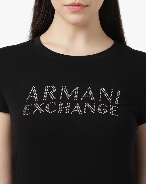 Buy Black Tshirts for Women by ARMANI EXCHANGE Online Ajio