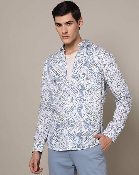 Spykar Men Printed Slim Fit Shirt