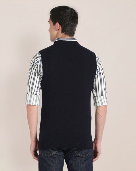 Black sweater outlet vest mens