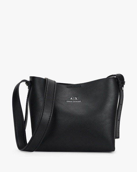 Amazon.com: A|X Armani Exchange Women's Logo Placket Top Zip Camera  Crossbody Bag, Black, ONE Size : Electronics